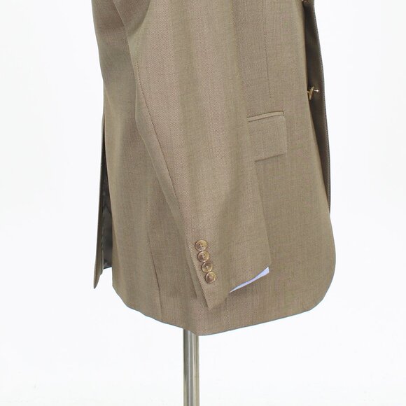 Hart Schaffner Marx 44L 35x32 Brown Full Suit 2-Button Solid R586 - Picture 10 of 15